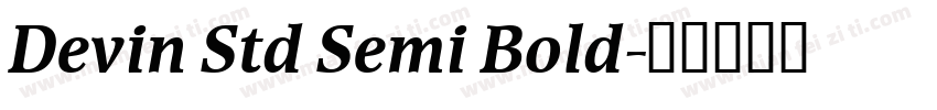 Devin Std Semi Bold字体转换